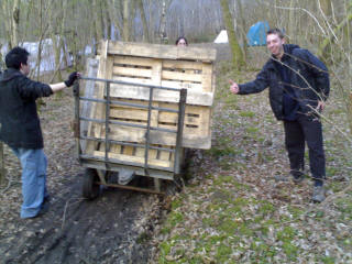 Rich gets the trolley in the ditch